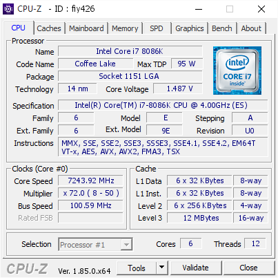 Intel Core i7-8086K overclockato a 7,24 GHz (video) 1