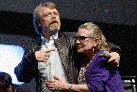 Carrie Fisher e Mark Hamill Star Wars Episodio IX