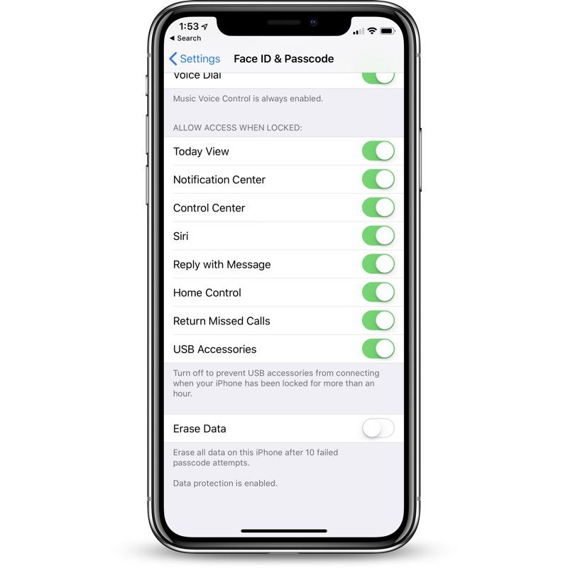 USB Restricted Mode iOS 12