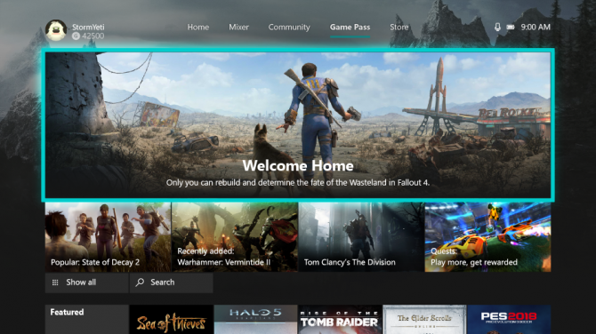 Xbox One nuova dashboard