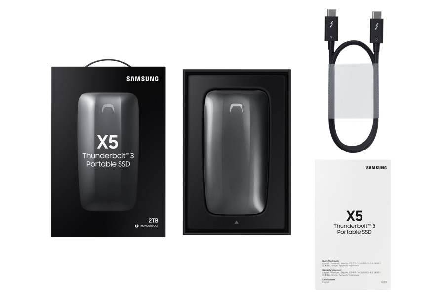 Samsung Portable SSD X5 con Thunderbolt 3 per velocità fino a 2,8 GB/s 1