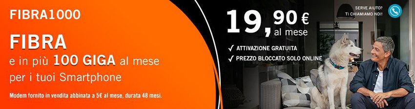 Fibra Infostrada 1 Gbps a 19,90 euro