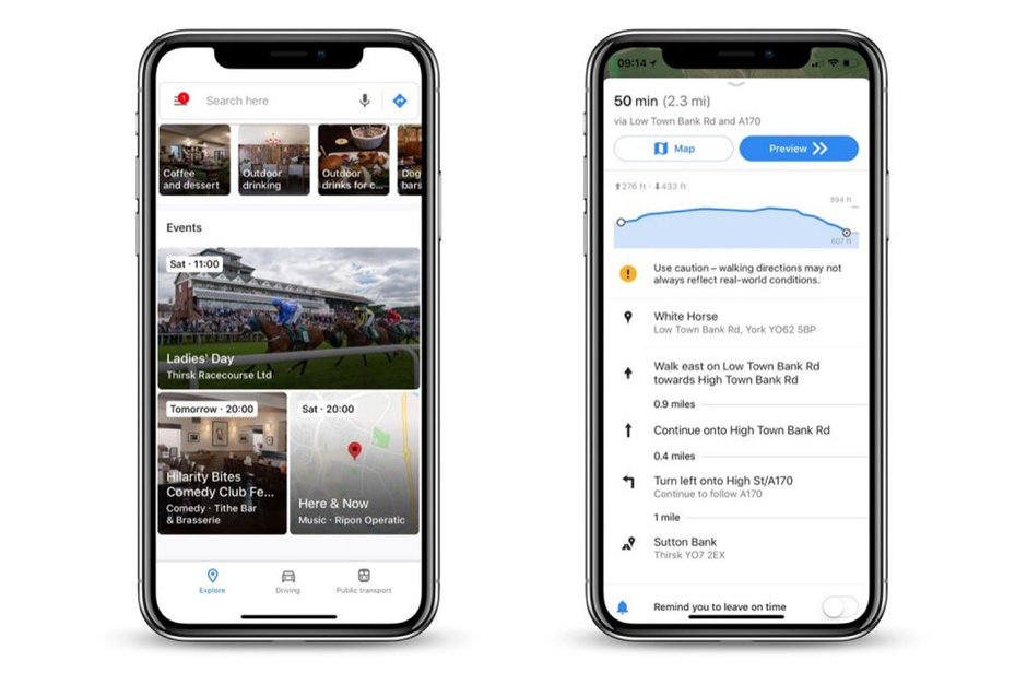 Google Maps per iOS si aggiorna con novità legate agli Eventi e all'elevazione