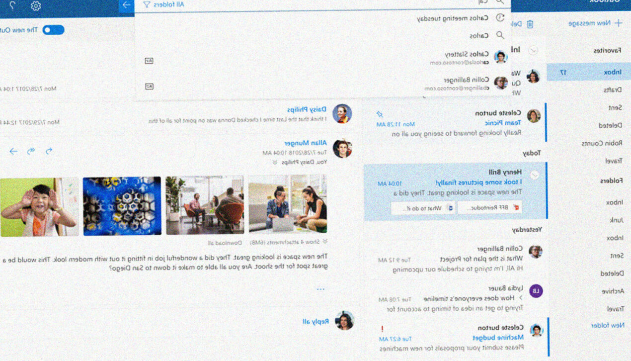 La nuova UI semplificata di Outlook disponibile in una anteprima pubblica