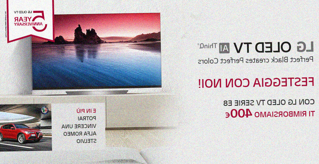 400 euro di rimborso sulla miglior LG OLED TV e una Alfa Stelvio in palio