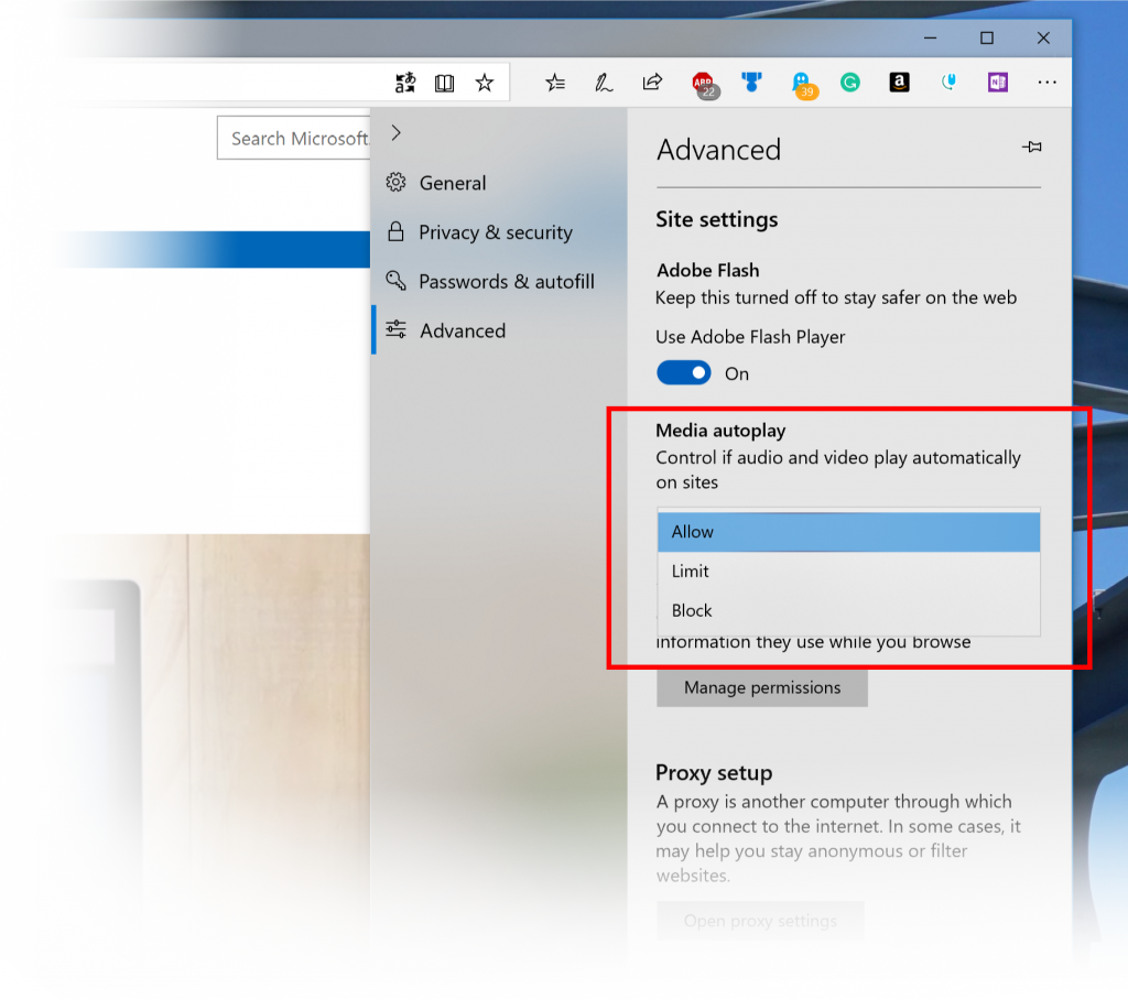 Le novità di Microsoft Edge su Windows 10 October 2018 Update 1