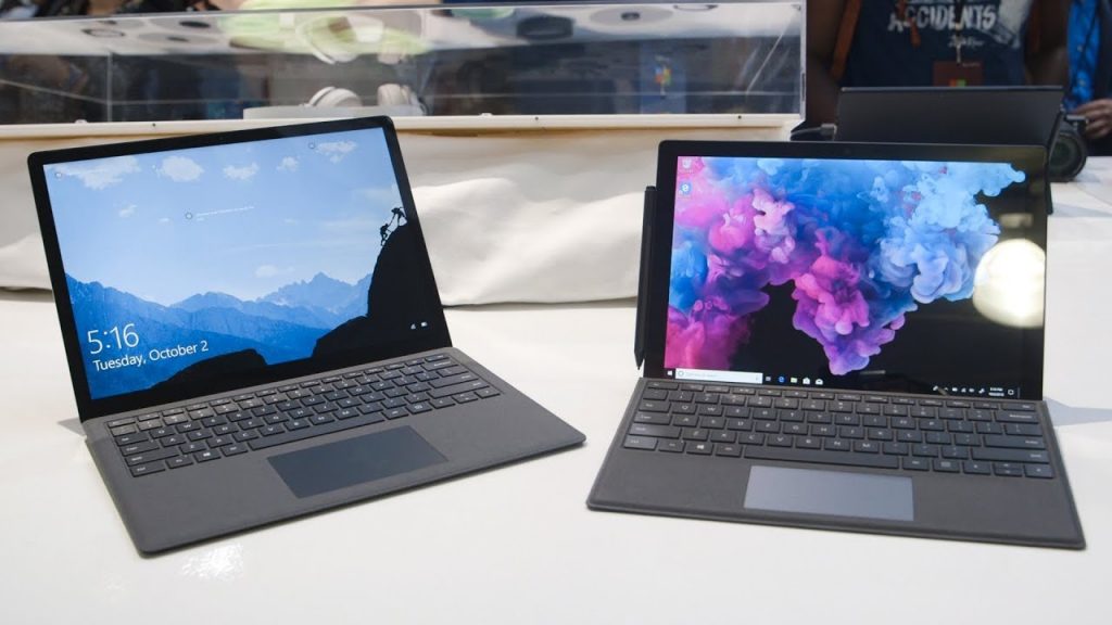 Microsoft Surface Pro 6 e Surface Laptop 2