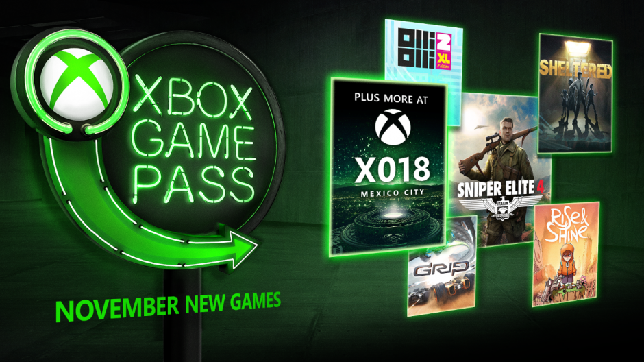 Xbox Game Pass, ecco i giochi di novembre 2018