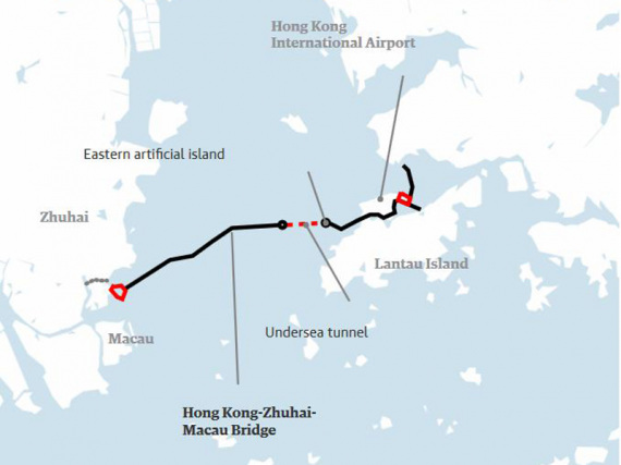Cina e Hong Kong insieme per fornire la connettività 5G al ponte più lungo al mondo 1