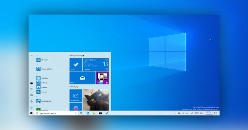 Windows 10 sta ricevendo un "tema chiaro" in contrasto col "tema scuro"