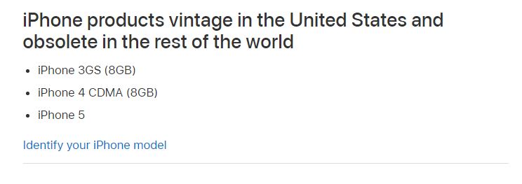 iPhone 5 è obsoleto, niente più riparazioni o parti di ricambio 1
