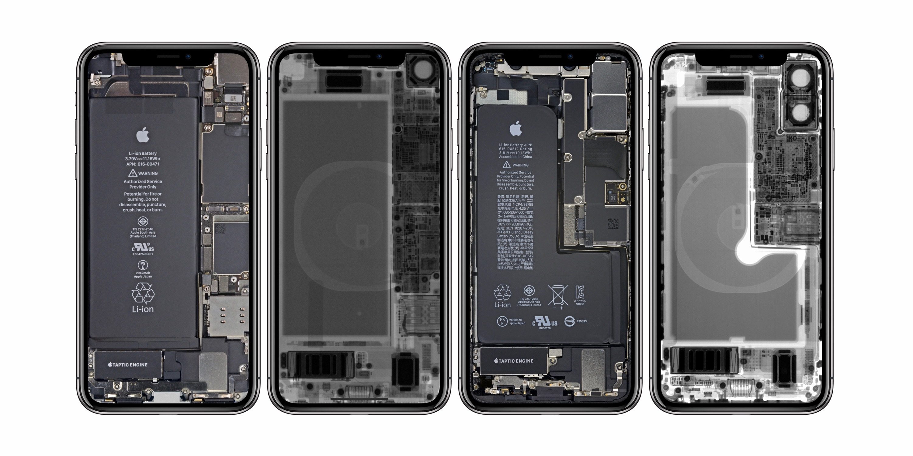 Volete avere un pezzo di iPhone XS, XS Max e XR? Scaricate questi sfondi dei loro interni