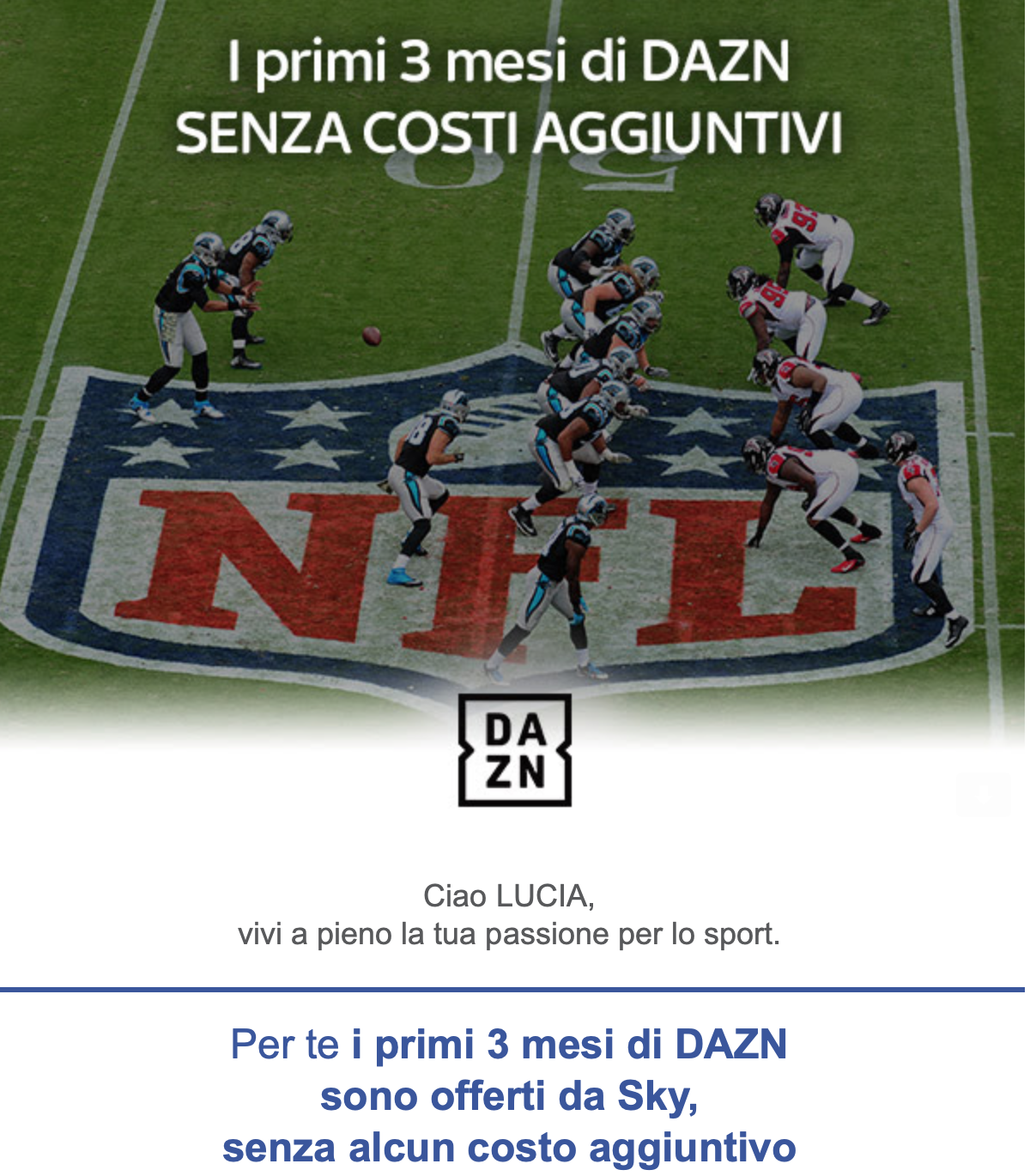 Sky regala 3 mesi di DAZN 1