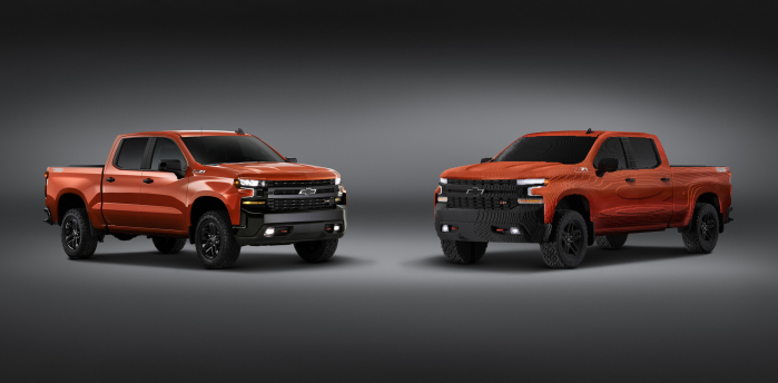 Chevy mette in mostra il suo pick-up Silverado 2019 fatto interamente di mattoncini lego