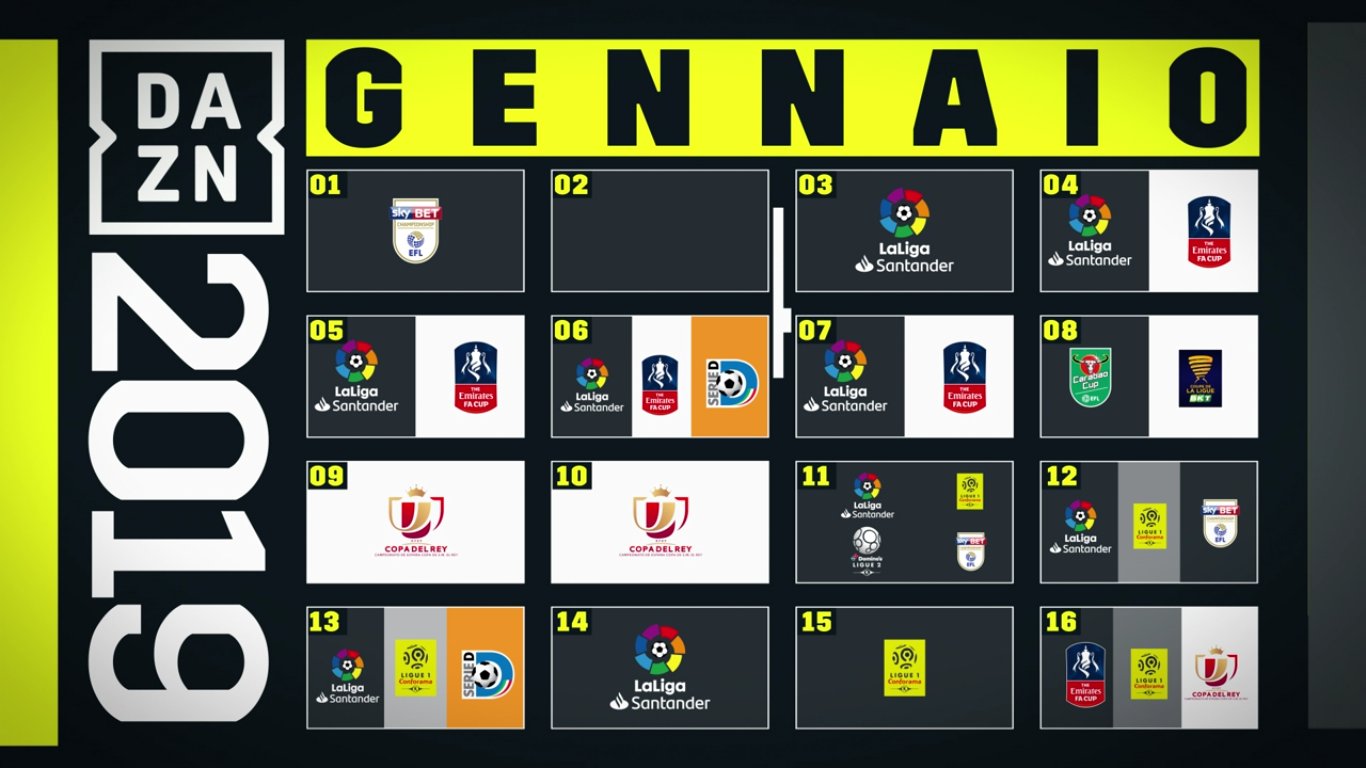 Serie A a riposo? Abbuffatevi su DAZN di ben 17 partite di calcio estero fino al 7 gennaio
