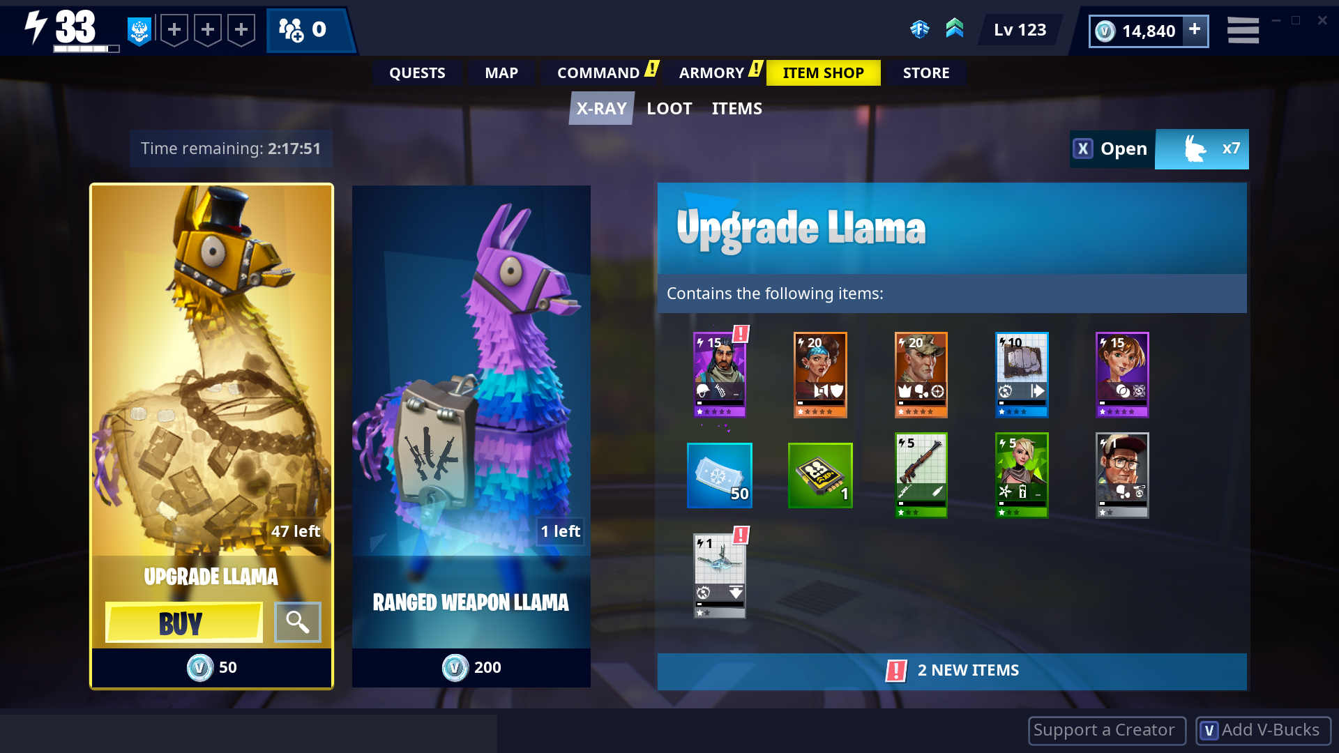 Lama V-Buck Raggi X Fortnite