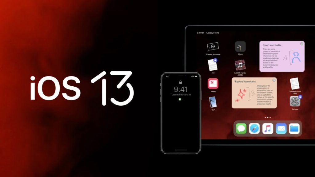 iOS 13 concept