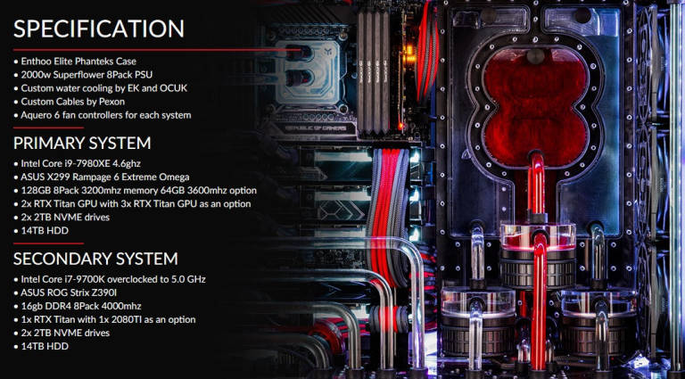 Orion X2 è un computer da 38.000 euro con doppia CPU Intel Core i7-7980XE e Core i7-9700K 1
