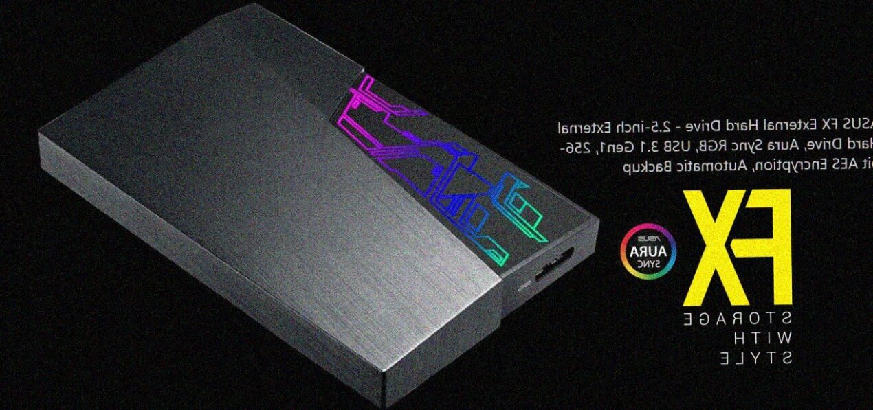 Asus FX HDD è un drive sterno da 1 o 2 TB con crittografia AES 256 e supporto Aura Sync