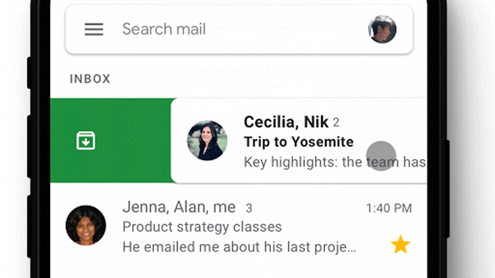 Gmail per iOS permette ora di personalizzare gli swipe laterali nelle email