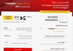 Vodafone Internet Unlimited Buono Regalo Amazon da 30 euro
