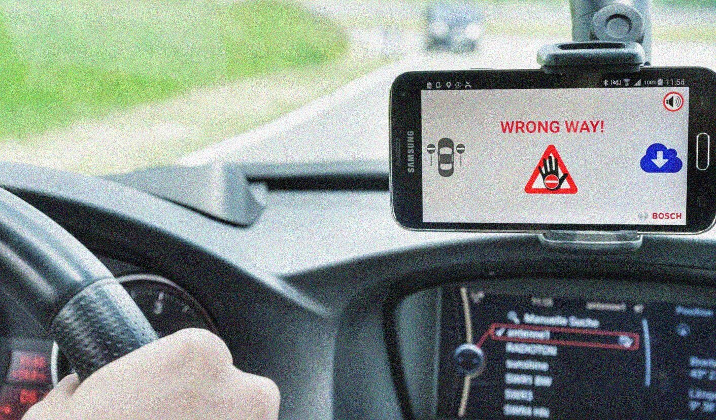 wrong-way driver warning di Bosch