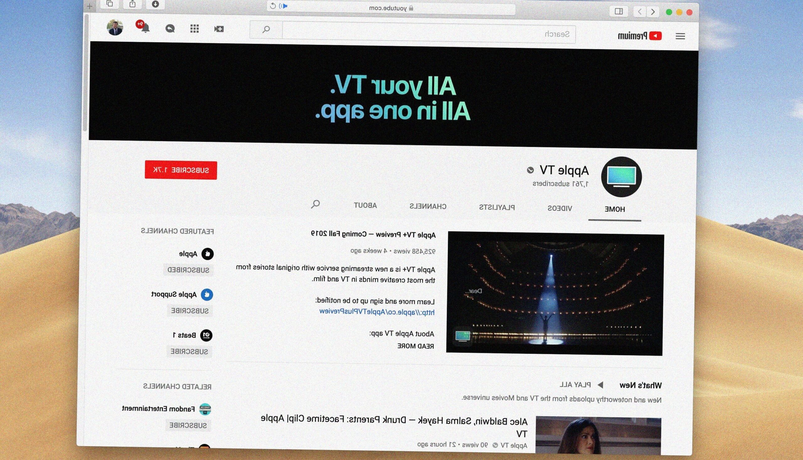 Apple TV canale YouTube