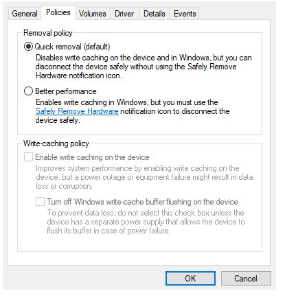 Windows 10 eliminerà la necessità di "rimozione sicura dell’hardware" per HDD, SSD e pendrive USB 1