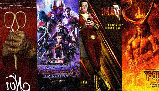 I film al cinema in uscita ad aprile 2019, fra cui Avengers: Endgame, Shazam, Wonder Park ed Hellboy