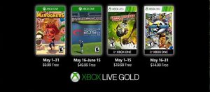 Xbox Games with Gold maggio 2019