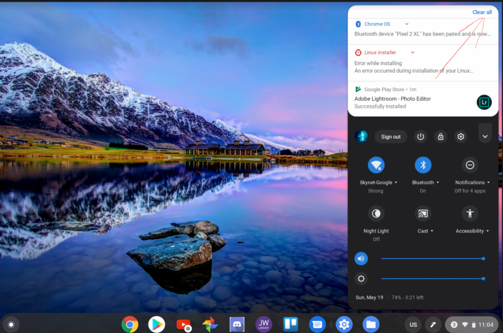 Chrome OS 76 finalmente migliora l'eliminazione delle notifiche 1