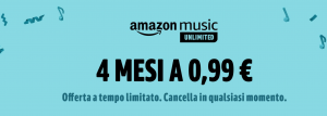Amazon Music Unlimited offerta Prime Day 2019