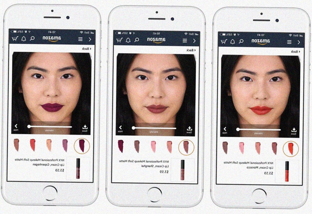 Amazon permette di provare i trucchi in realtà aumentata direttamente dall'app
