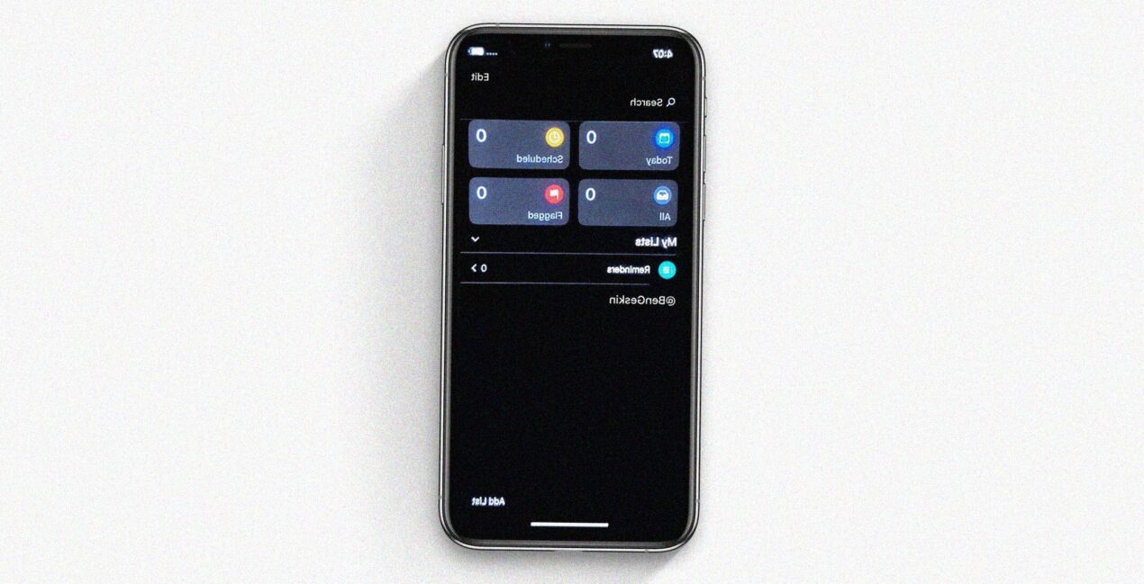 La Dark Mode dell'app Promemoria di iOS 13 mostrata prima della WWDC