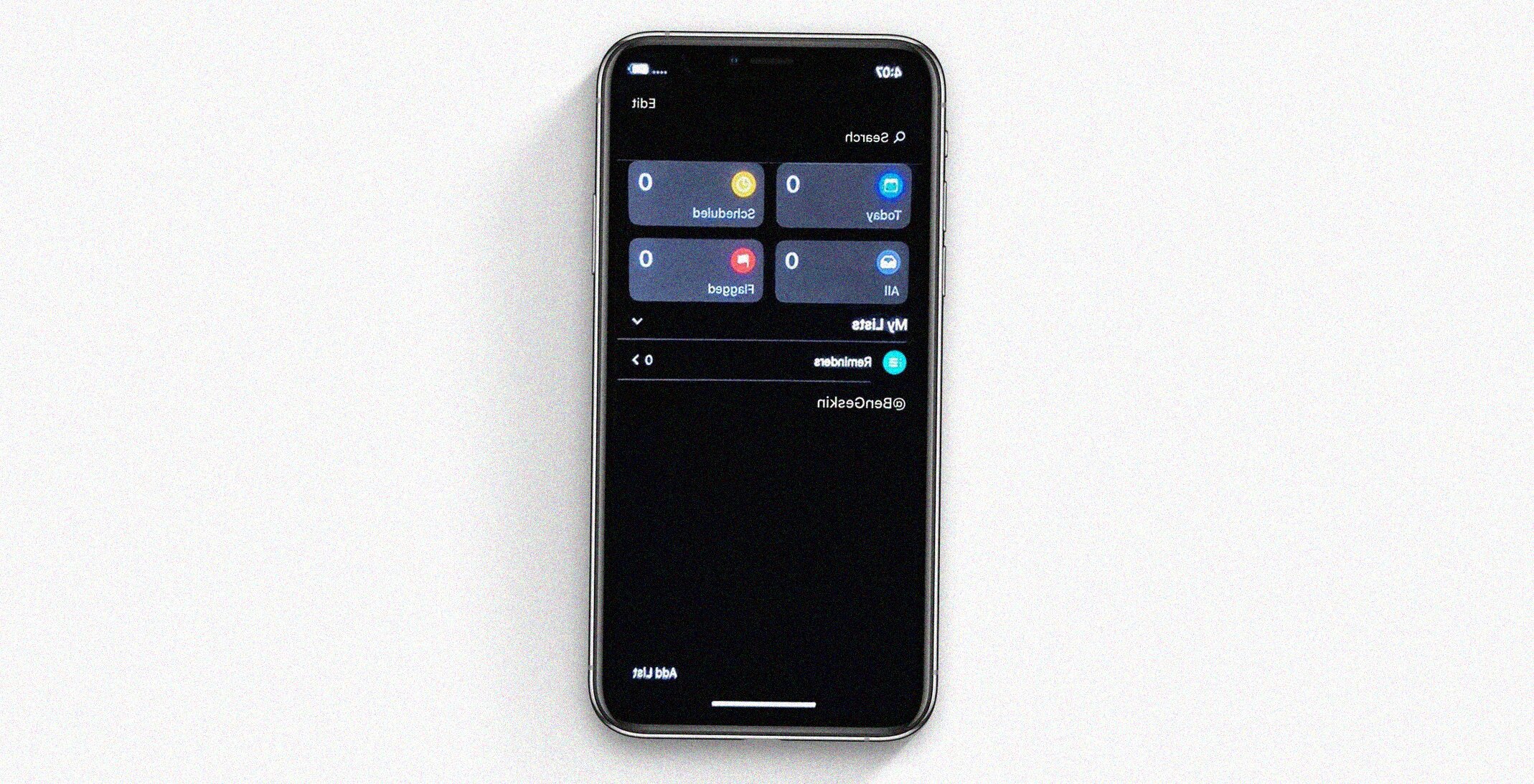 App Promemoria iOS 13 Dark Mode