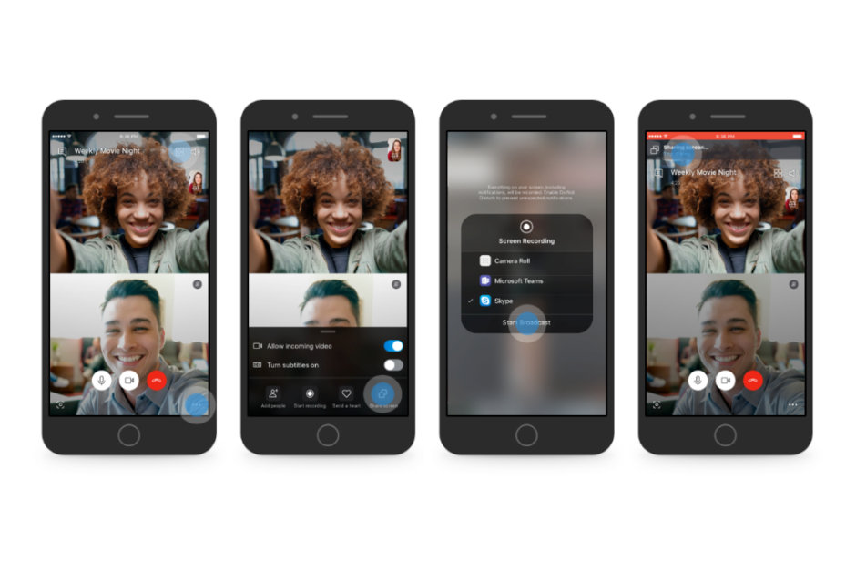 Skype launches screen sharing on Android and iOS mobile calling redesign