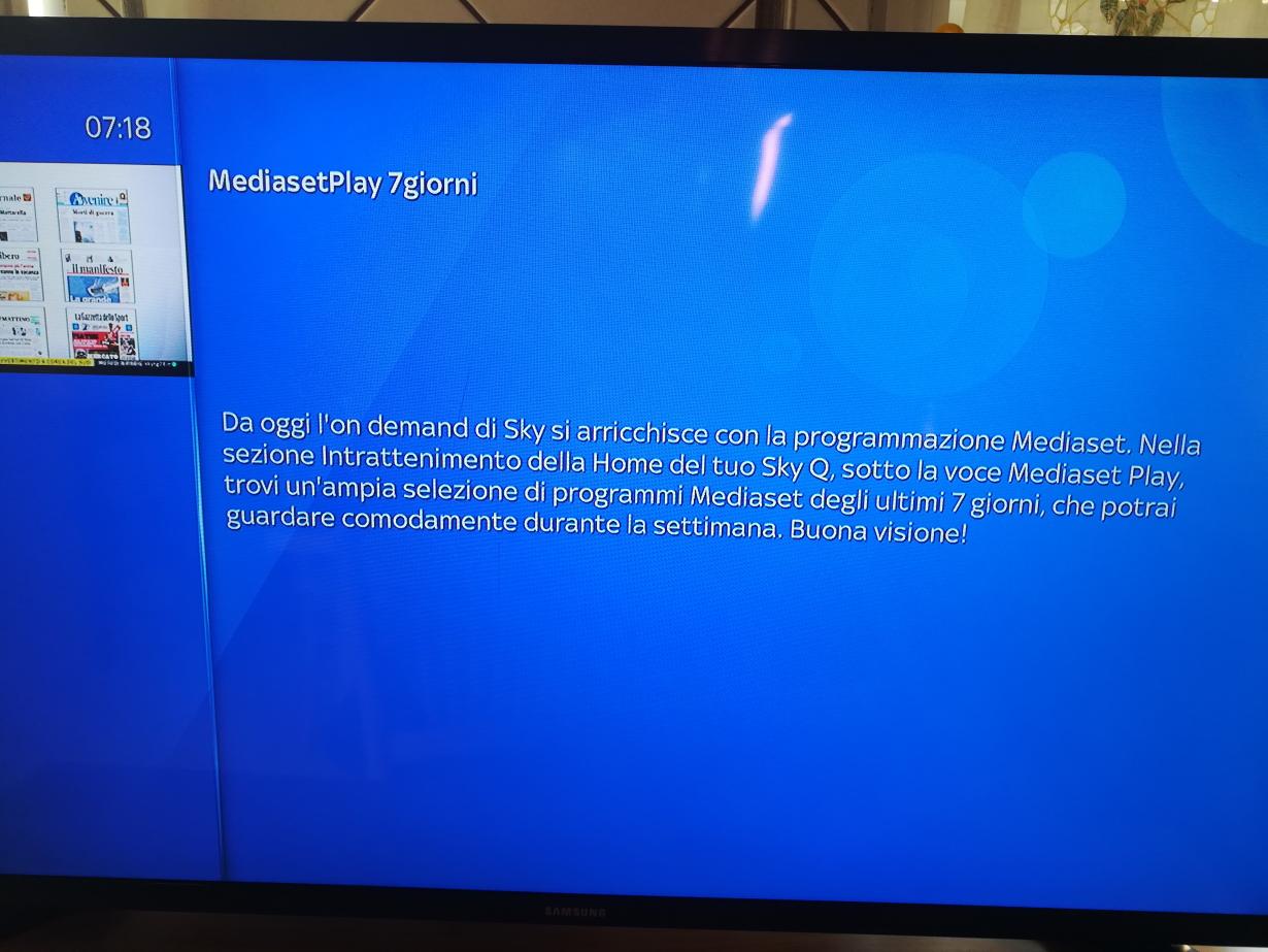Sky On Demand con Mediaset Play