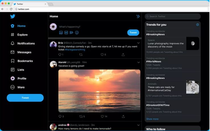 Twitter rivoluziona l'interfaccia grafica da web "prendendo in prestito" alcuni dettagli della versione mobile 1
