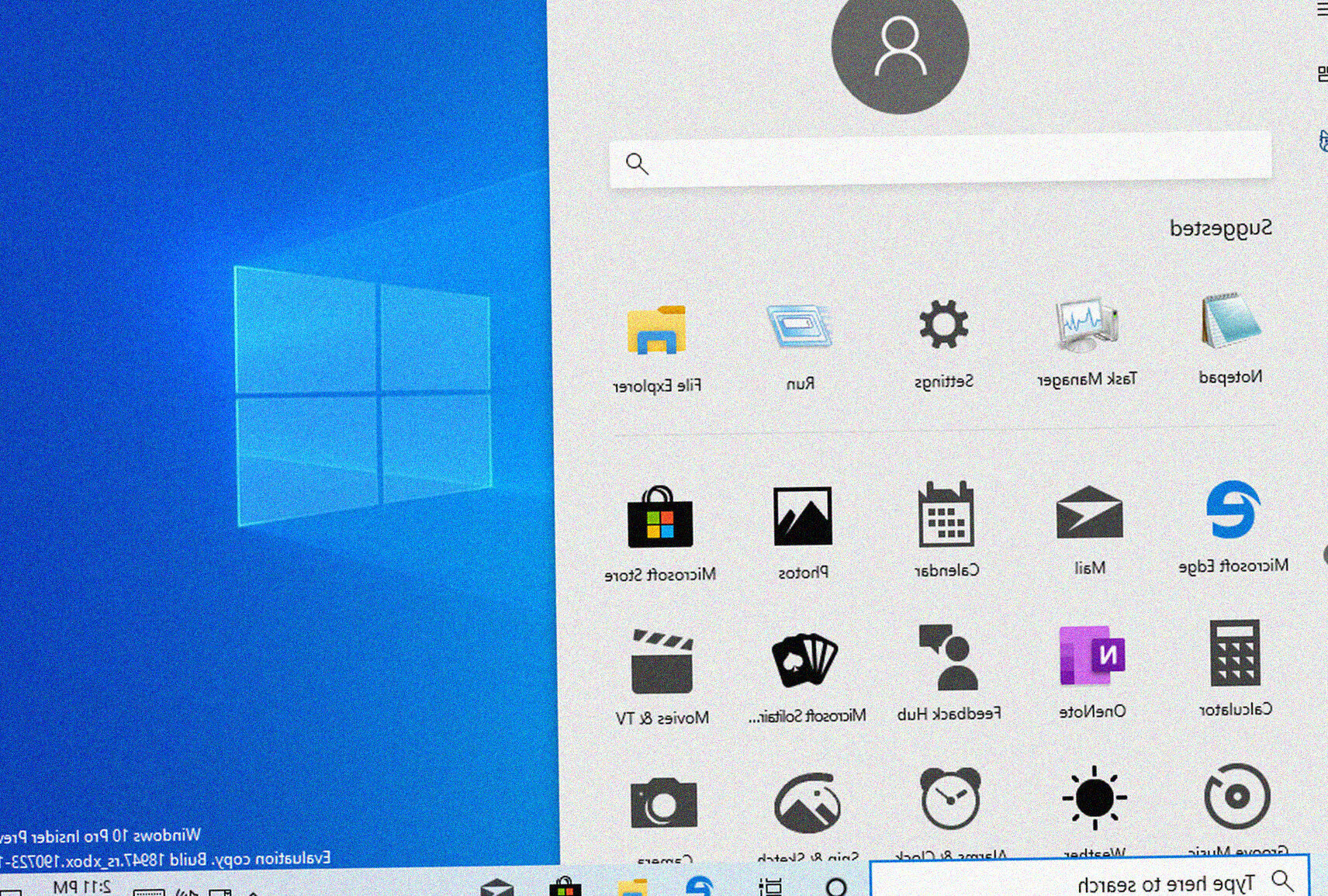 Windows 10 nuovo menu Start senza Live Tile