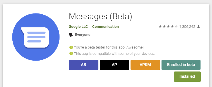 Google avvia il programma beta per l'app Messaggi 2