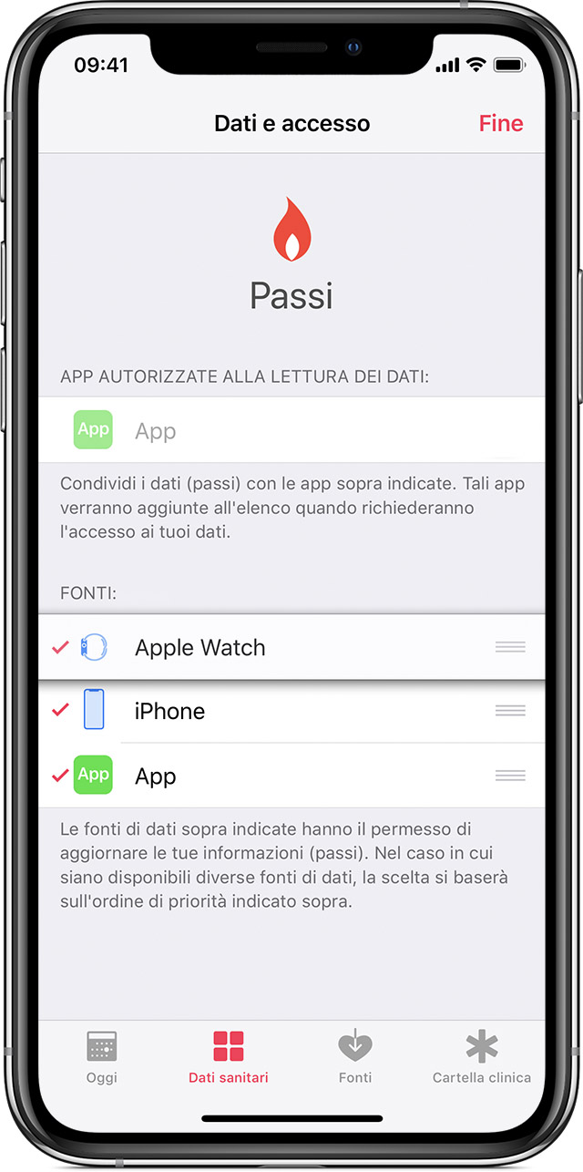 Come dare priorità ai dati su Apple Salute provenienti da iPhone, Apple Watch o altre app 2