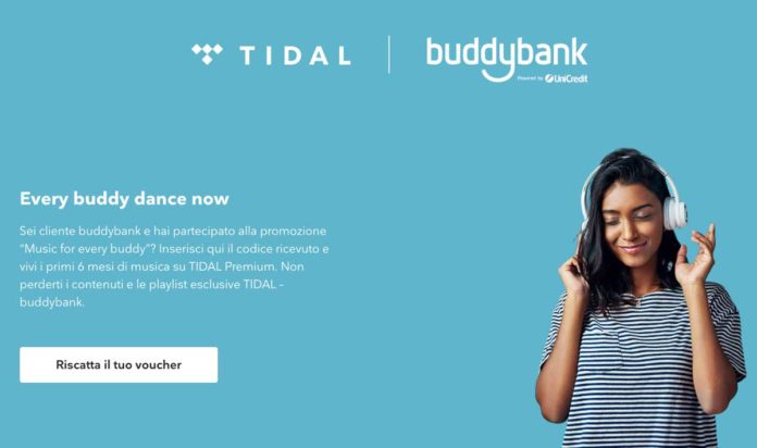 Scopri come avere gratis 12 mesi TIDAL Premium con buddybank 1