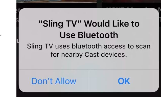 Sling-TV-permesso-Bluetooth-ios-13