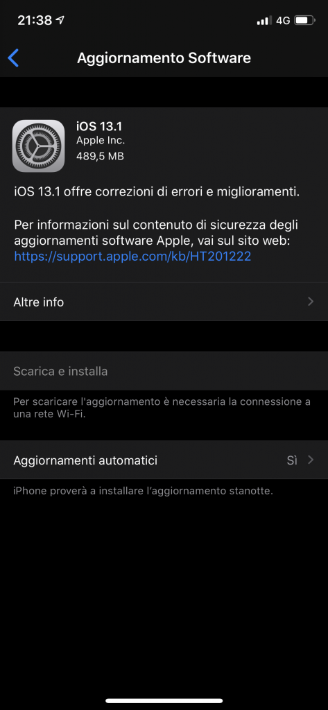 iOS 13.1 rilasciato ufficialmente da Apple 1
