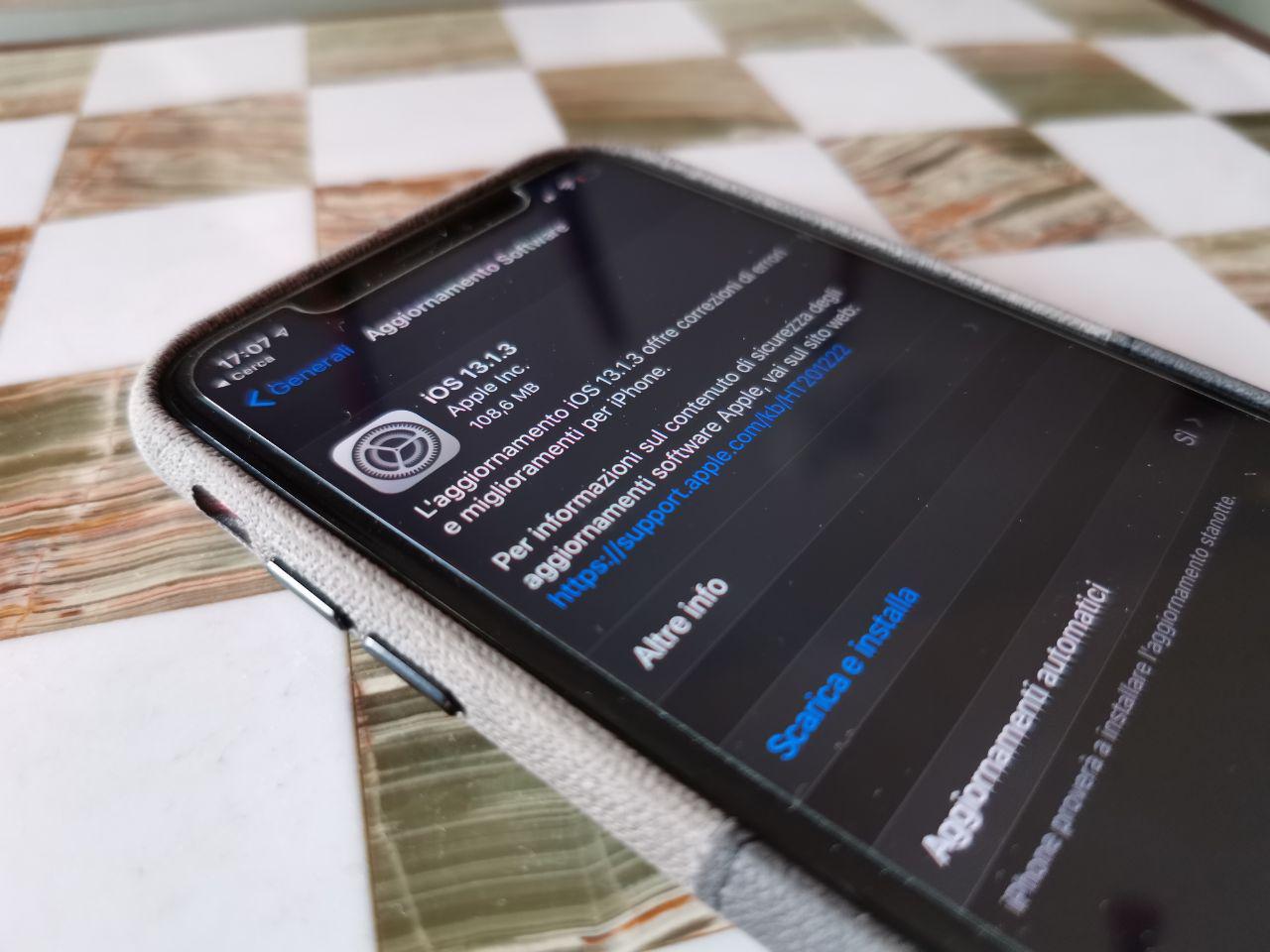 Apple rilascia iOS 13.1.3 e iPadOS 13.1.3