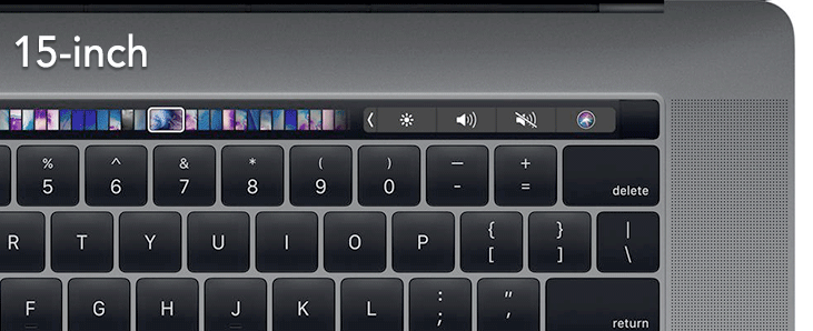 MacBook Pro da 16" avrà un nuovo layout per la touch bar 1
