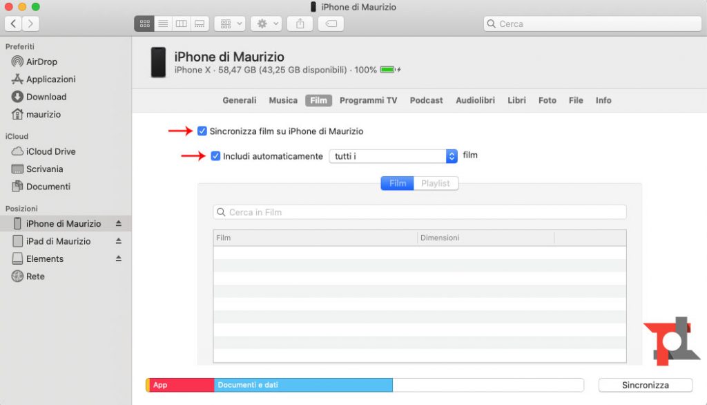 Come sincronizzare iPhone e iPad con il Mac 2