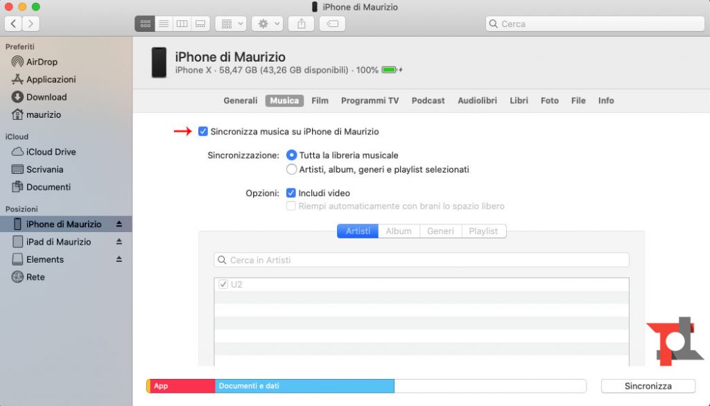 Come sincronizzare iPhone e iPad con il Mac 1