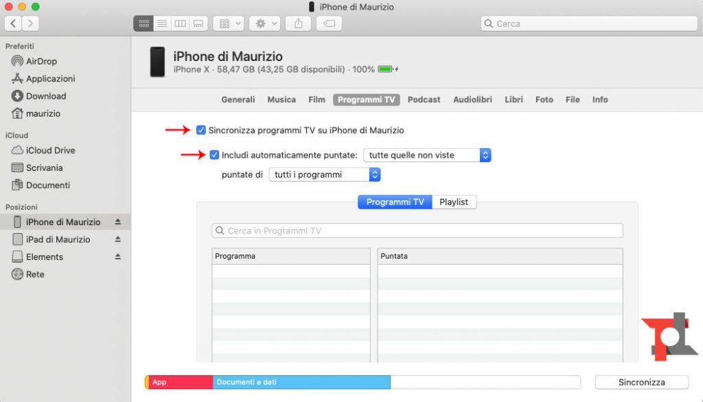 Come sincronizzare iPhone e iPad con il Mac 3