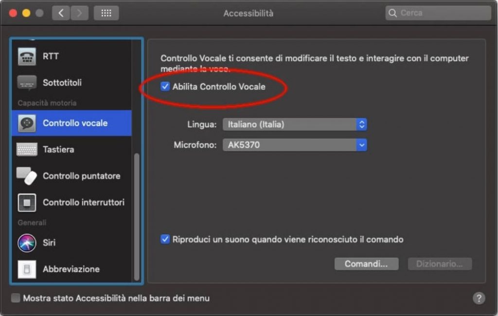 macOS Catalina: come controllare il Mac con i comandi vocali